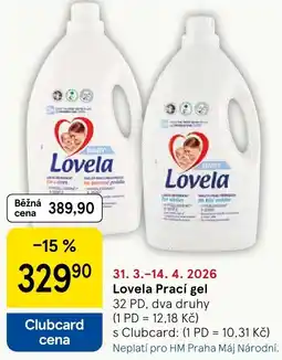 Tesco Lovela Prací gel nabídka