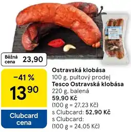 Tesco Ostravská klobása nabídka