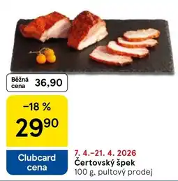 Tesco Čertovský špek nabídka