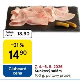 Tesco Šunkový salám nabídka