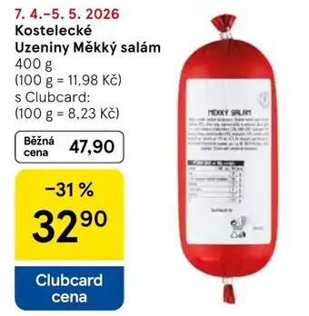 Tesco Kostelecké Uzeniny Měkký salám nabídka