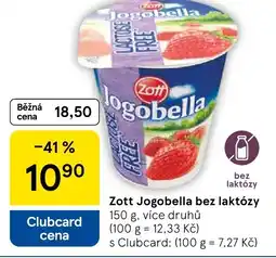 Tesco Zott Jogobella bez laktózy nabídka