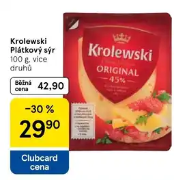 Tesco Krolewski Plátkový sýr nabídka
