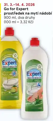 Tesco Go for Expert prostředek na mytí nádobí nabídka
