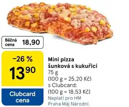 Tesco Mini pizza šunková s kukuřicí nabídka
