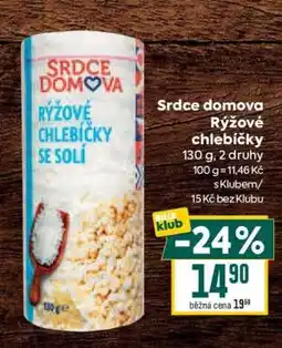 Billa Srdce domova Rýžové chlebíčky nabídka