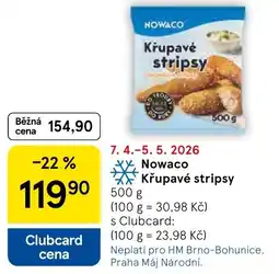 Tesco Nowaco Křupavé stripsy nabídka