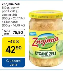 Tesco Znojmia Zelí nabídka