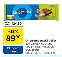 Tesco Orion Studentská pečeť nabídka