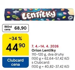 Tesco Orion Lentilky nabídka