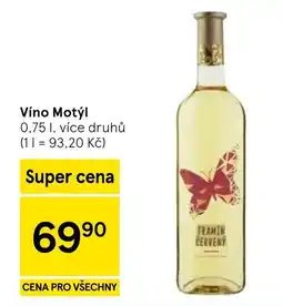 Tesco Víno Motýl nabídka