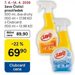 Tesco Savo Čisticí prostředek nabídka