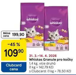 Tesco Whiskas Granule pro kočky nabídka
