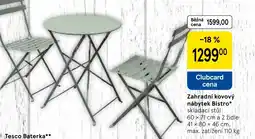 Tesco Zahradní kovový nábytek Bistro nabídka