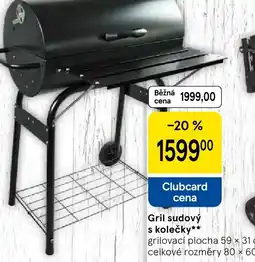Tesco Gril sudový s kolečky nabídka