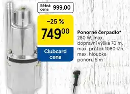 Tesco Ponorné čerpadlo nabídka