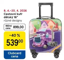 Tesco Cestovní kufr dětský 16" nabídka