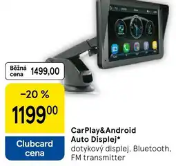 Tesco CarPlay&Android Auto Displej nabídka
