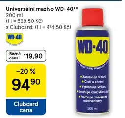 Tesco Univerzální mazivo WD-40 nabídka