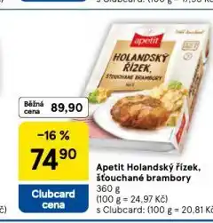 Tesco Apetiti holandský řízek, šťouchané brambory nabídka