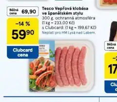 Tesco Vepřová klobása ve španělském stylu nabídka