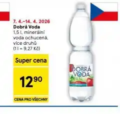 Tesco Dobrá voda ochucená nabídka