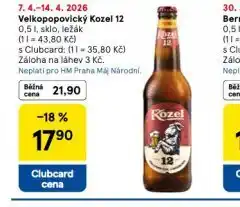 Tesco Pivo velkopopovický kozel 12 nabídka