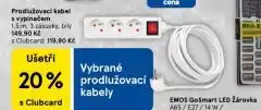 Tesco Prodlužovací kabel s vypínačem nabídka