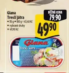 Albert Giana tresčí játra nabídka