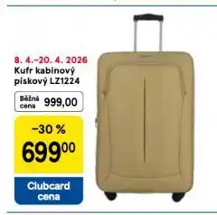 Tesco Kufr kabinový pískový nabídka