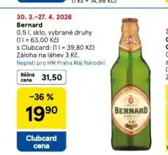 Tesco Pivo bernard nabídka