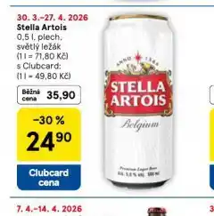 Tesco Pivo stella artois nabídka