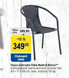 Tesco Zahradní židle madrid bistro nabídka