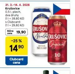 Tesco Krušovice hořké nealko nabídka