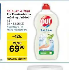 Tesco Pur prostředek na nádobí nabídka