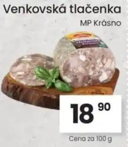 Kubík potraviny Venkovská tlačenka nabídka