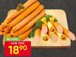 Hruška Váhala Párky se sýrem nabídka