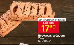 Hruška Hot-dog s kečupem nabídka
