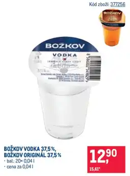 Makro Božkov vodka 37,5%, božkov originál 37,5% nabídka