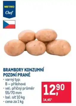 Makro Brambory konzumní pozdní prané nabídka