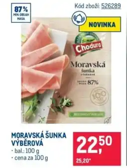 Makro Moravská šunka výběrová nabídka