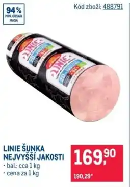 Makro Linie šunka nejvyšší jakosti nabídka