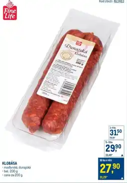 Makro Klobása nabídka