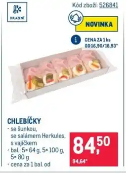 Makro Chlebíčky nabídka