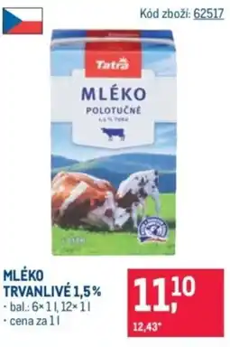 Makro Tatra Mléko trvanlive 1.5% nabídka