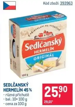Makro Sedlčanský hermelín 45% nabídka