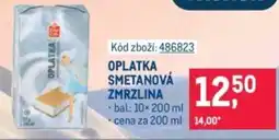 Makro Oplatka smetanová zmrzlina nabídka