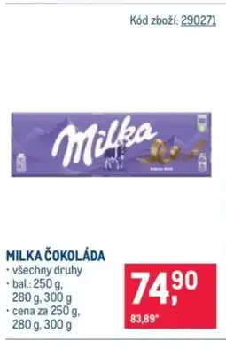 Makro Milka čokoláda nabídka