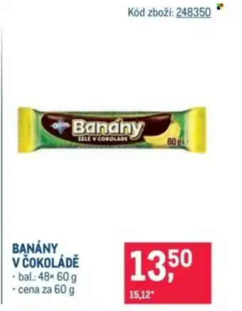 Makro Banány v čokoládě nabídka
