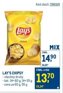 Makro Lay's chipsy nabídka